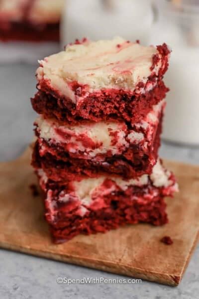 Red Velvet Cheesecake Brownies Spend With Pennies