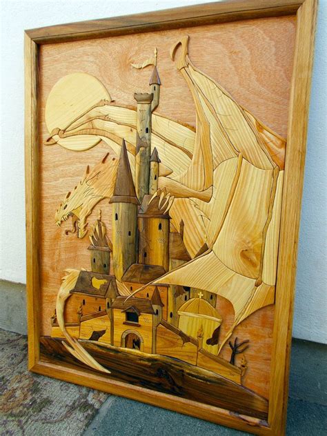 Dragon Castle By Carkralj On Deviantart Intarsia Wood Wood Art