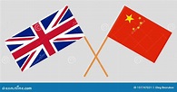 The UK and China. British and Chinese Flags Stock Vector - Illustration ...