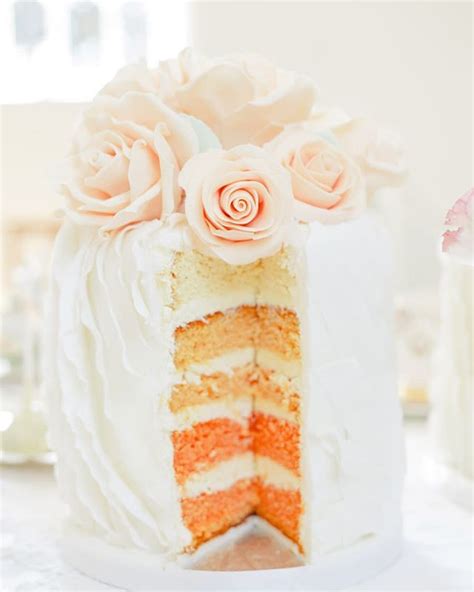 Luxury Wedding Cakes On Instagram Peaches And Cream Pretty Peach