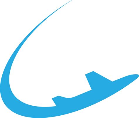 Flying Airplane Vector Logo