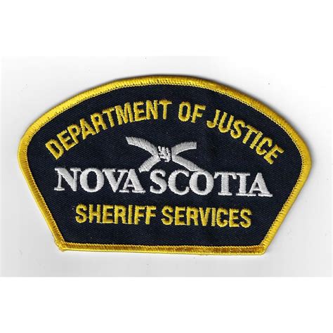 Canadian Nova Scotia Department Of Justice Sheriff Services Cloth Patch