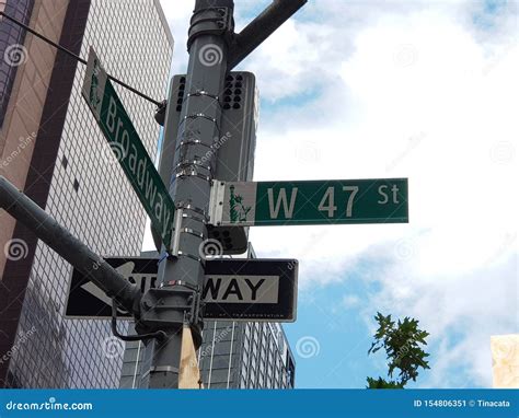 Broadway Traffic Sign Manhattan Usa Stock Image Image Of Poster