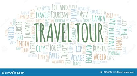 Travel Tour Word Cloud Stock Illustration Illustration Of Colors