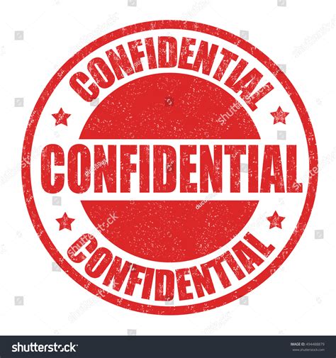 Confidential Grunge Rubber Stamp On White Stock Vector Royalty Free