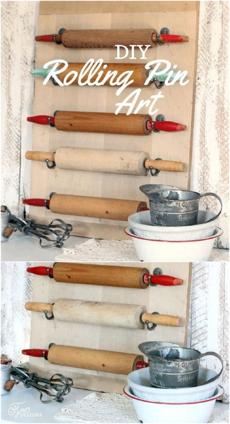 16 Fun And Decorative Repurposing Ideas For Old Rolling Pins Diy And Crafts