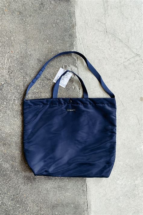 Engineered Garments Carry All Tote Navy Flight Satin Nylon Made In