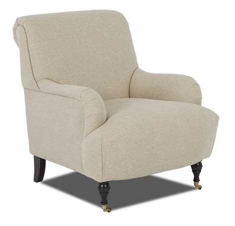 One of the best ways to add interest to virtually any room in your home is by adding an antique accent chair. Klaussner Cameron Traditional Accent Chair with Rolled ...