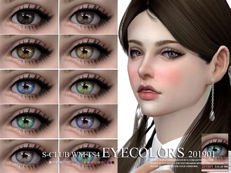 S Club Wm Ts4 Eyecolors 201901 Sims 4 Cc Eyes Sims Sims 4 Cc Makeup