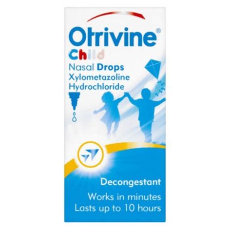 For the relief of nasal congestion and blocked nose. Otrivine Child Nasal Drops - 10Ml | Online Pharmacy UK