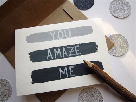 Ombre Watercolor Card You Amaze Me Grey By Ashleypahl On Etsy