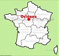 Orléans location on the France map - Ontheworldmap.com