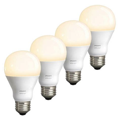 Philips Hue White A19 4 Pack 60w Equivalent Dimmable