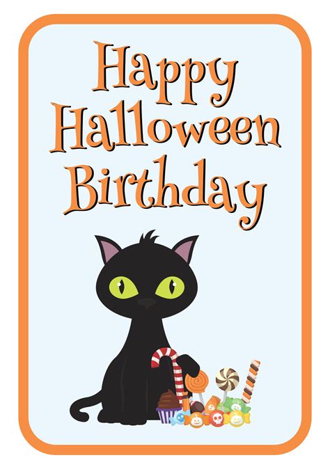 Printable Halloween Birthday Card Easy To Customize And 100 Free