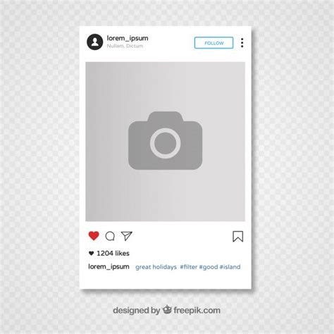 Free Vector Instagram Template Design Instagram Template Instagram