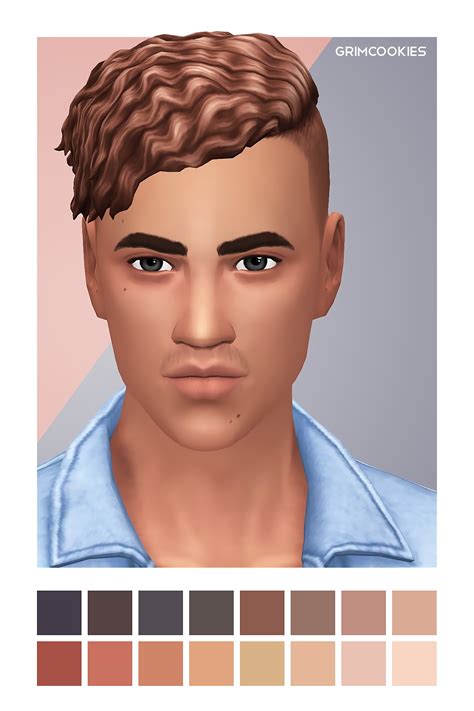 Sims 4 Hairs Grimcookies Sebastian Hair Retextured