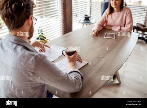 Couple Opposite Each Other Table Hi Res Stock Photography And Images