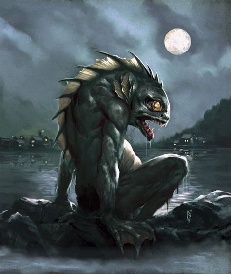 Fish Beast Lovecraft Art Lovecraft Cthulhu Horror Monsters Sea