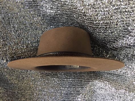 Flat Brim Brown Stetson Hat 6 78 Etsy