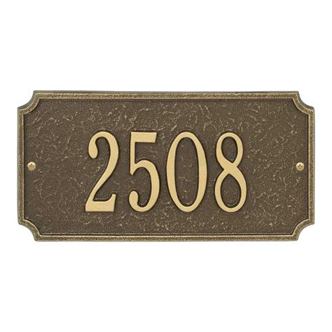 Metal Rectangle Home Address Plaque