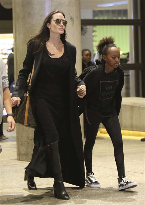 Angelina Jolie Arrives At Lax Airport In Los Angeles Gotceleb