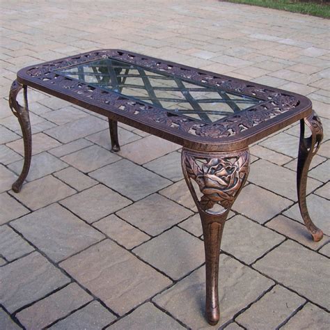 ( 4.4) out of 5 stars. Oakland Living Tea Rose Cast Aluminum Cocktail Table ...