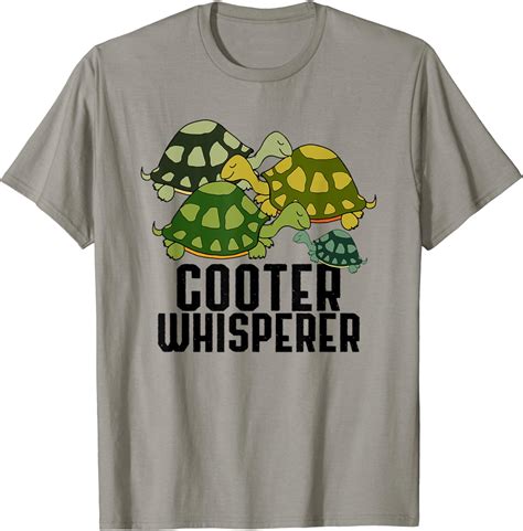 Cooter Whisperer Funny Turtle Lover Reptile Cartoon Sayings T Shirt Clothing
