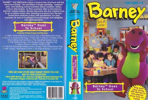 Barney Goes To School Children S Live Action Vhs 1990 Treasure Vault