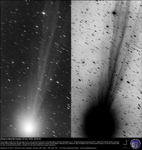 Comet C2014 Q2 Lovejoy A New Stunning Mosaic 24 Jan 2015 The