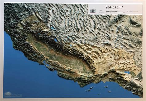 3d California State Map Summit Maps