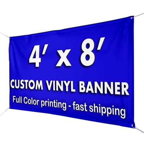 Custom Vinyl Banner 4 X 8 Ft 13 G Vollfarbdruck Etsy