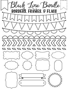 This content for download files be subject to copyright. FREE Clip art Bundles - Black Line Borders Frames and ...