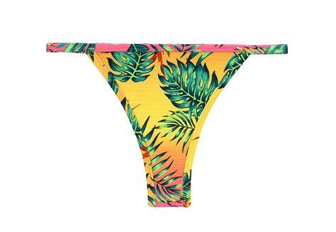 Multicolored Tropical Fixed Brazilian Bikini Bottom Bottom Sun Sation