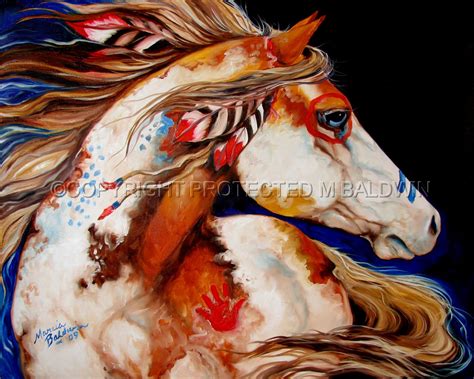 Painting Indian War Pony By M Baldwin Original Art By Marcia Baldwin
