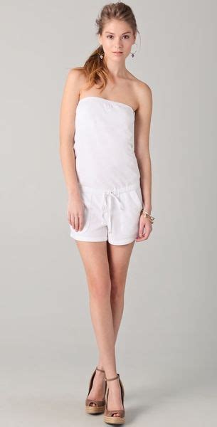 Juicy Couture Breezy French Terry Romper In White Lyst