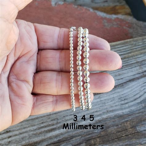 3mm Sterling Silver Bead Bracelet Small 3mm Round Ball Etsy