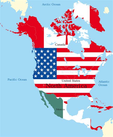 Mapa De America Do Norte Imagem De Stock Royalty Free Imagem 6634756