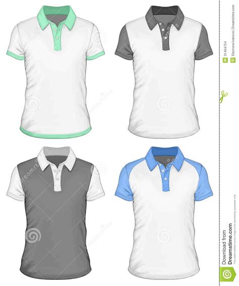 men  polo shirt design templates stock vector illustration  male sport