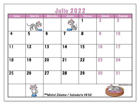 Calendario Julio 2022 2023 El Calendario Julio 2022 2023 Para