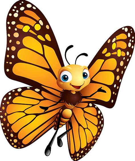 Cartoon Monarch Butterfly Illustrations Royalty Free Vector Graphics