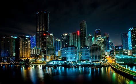 Miami Night Desktop Wallpapers Wallpaper Cave