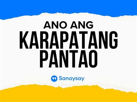 Ano Ang Karapatang Pantao Kahulugan At Halimbawa Sanaysay