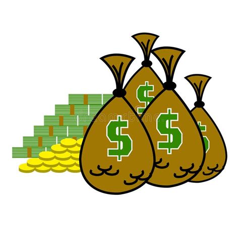 Piles Of Money Illustration Stock Vector Illustration Of Dollar