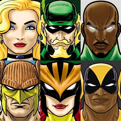 Dc Heroes And Villains Portraits By Terry Huddleston Cómics Dc