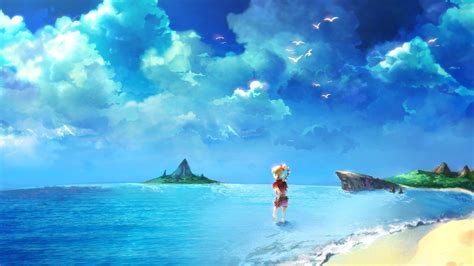High Resolution Anime Beach Background Anime Beach Scenery Wallpapers