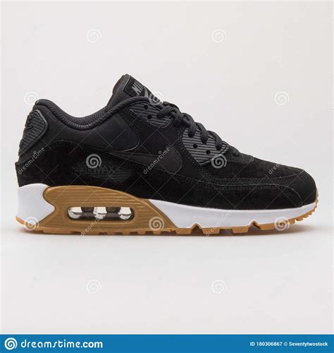 Nike Air Max 90 Suede Black And Brown Sneaker Editorial Photography