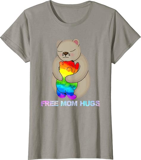 Free Mom Hugs Rainbow Mama Bear Gay Pride Lgbt T Shirt T Shirt