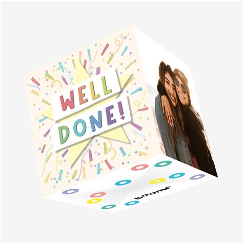 Confetti Star Well Done Confetti Exploding Greetings Card Boomf