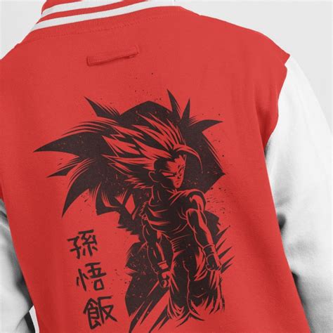 We offer fashion and quality at the best price in a more sustainable way. (Small, Red/White) Ink Gohan Dragon Ball Z Men's Varsity Jacket on OnBuy