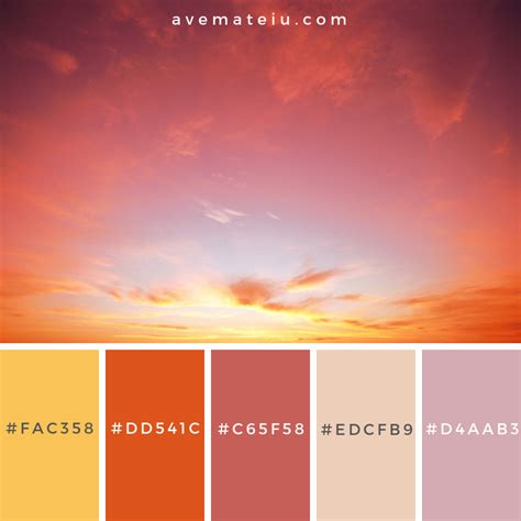 A Classic Sunset Color Palette 330 Ave Mateiu